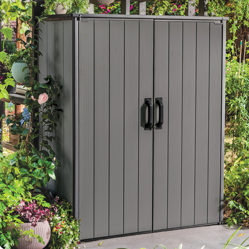 Keter Premier Tall 4.6x5.6 ft. Vertical Resin Outdoor Storage Shed